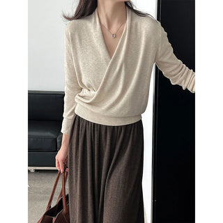 cross placket sweater