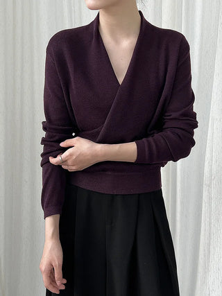 cross placket sweater