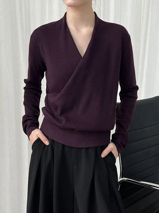 cross placket sweater