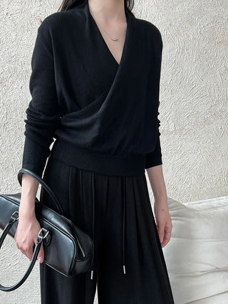 cross placket sweater