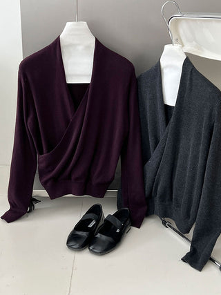 cross placket sweater