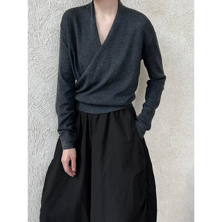 cross placket sweater