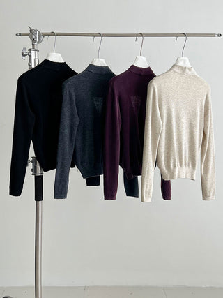 cross placket sweater