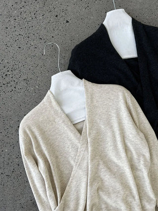 cross placket sweater