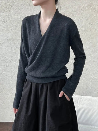 cross placket sweater