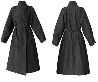 stand collar trench coat
