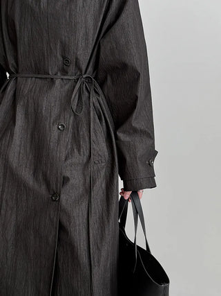 stand collar trench coat