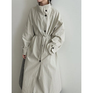 stand collar trench coat