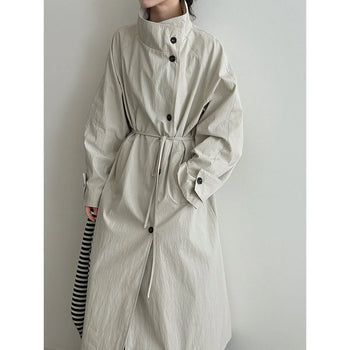 stand collar trench coat