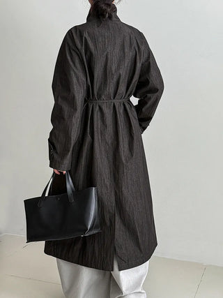 stand collar trench coat