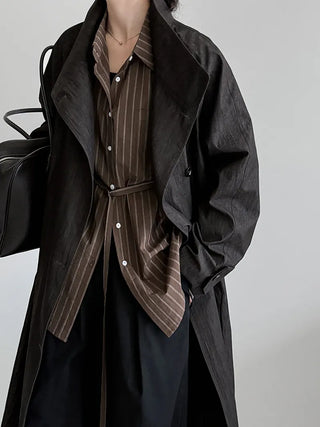 stand collar trench coat