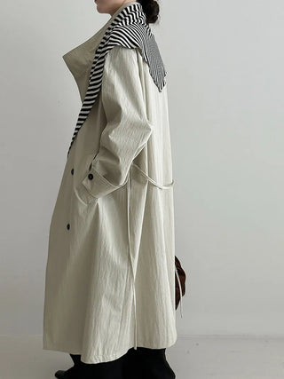 stand collar trench coat