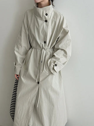stand collar trench coat