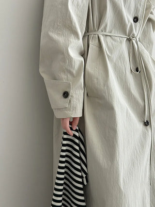 stand collar trench coat
