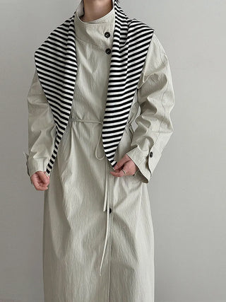stand collar trench coat
