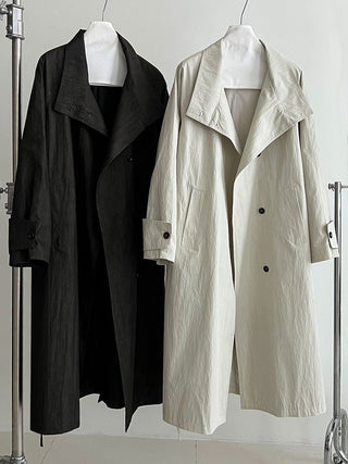 stand collar trench coat