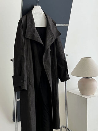 stand collar trench coat