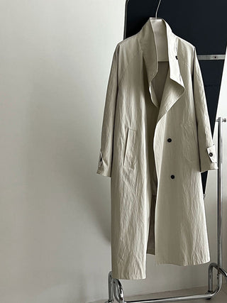 stand collar trench coat