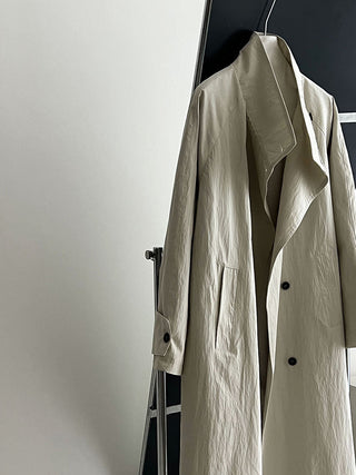 stand collar trench coat