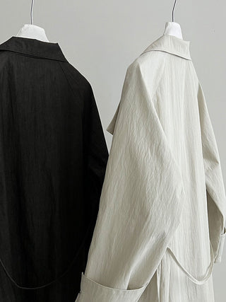 stand collar trench coat