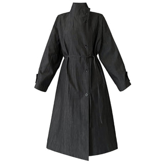 stand collar trench coat