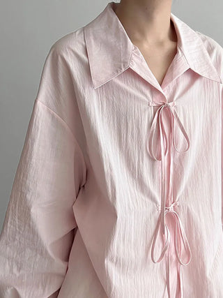 lace-up loose top