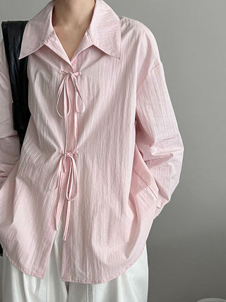 lace-up loose top