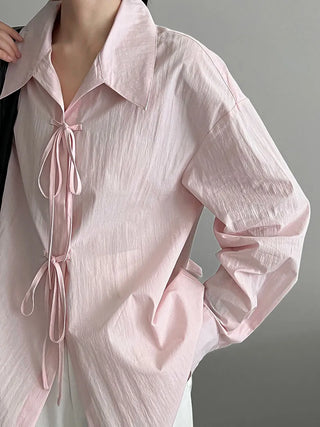 lace-up loose top