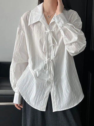 lace-up loose top