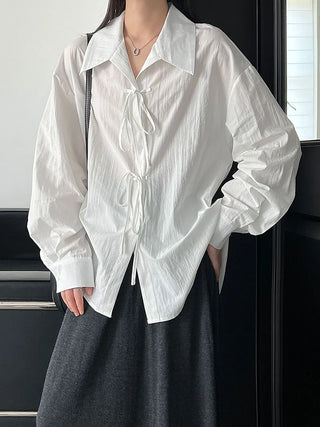 lace-up loose top