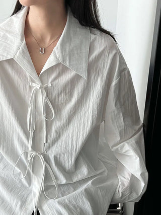 lace-up loose top