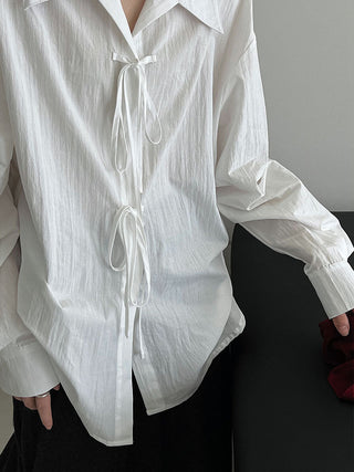 lace-up loose top