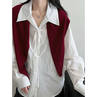 lace-up loose top
