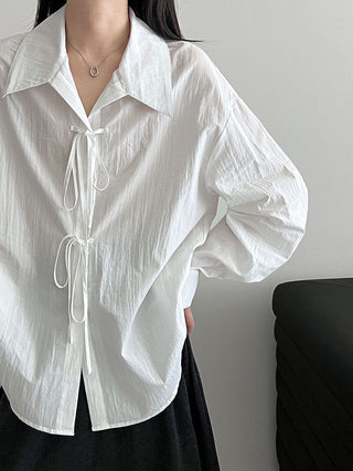lace-up loose top