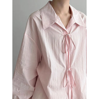 lace-up loose top