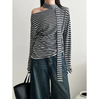 ribbon striped sweater
