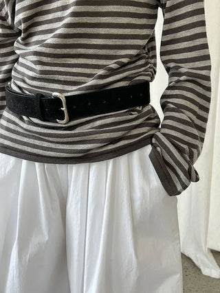 ribbon striped sweater