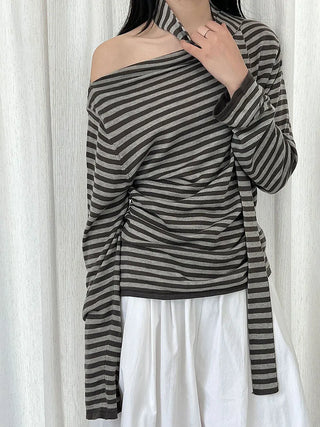 ribbon striped sweater