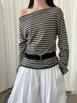 ribbon striped sweater