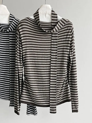 ribbon striped sweater