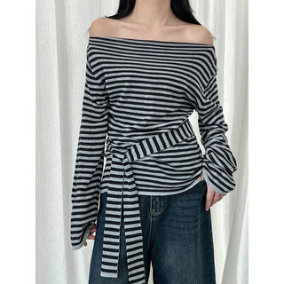 ribbon striped sweater