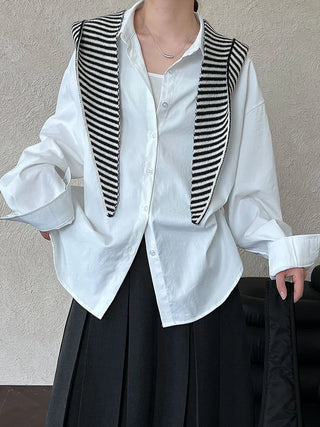 letter embroidered shirt