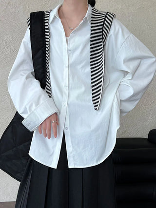 letter embroidered shirt