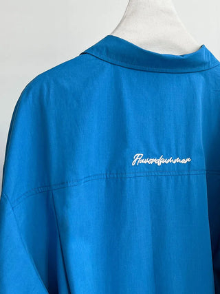 letter embroidered shirt