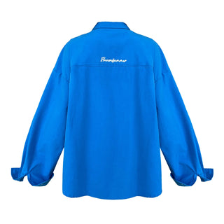 letter embroidered shirt