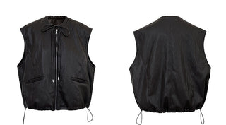 pu vest cardigan