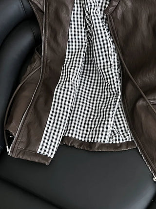 pu vest cardigan