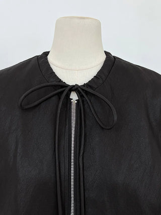 pu vest cardigan
