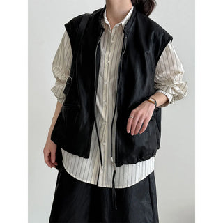 pu vest cardigan
