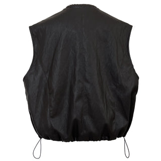 pu vest cardigan